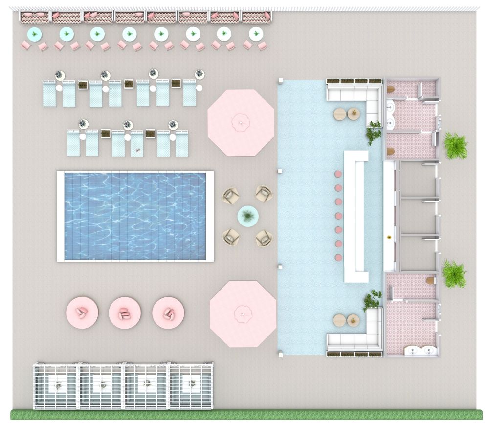 Miami Pool-Bar Design