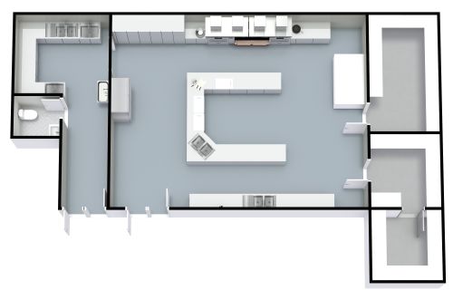 Küchen-Grundriss eines Restaurants