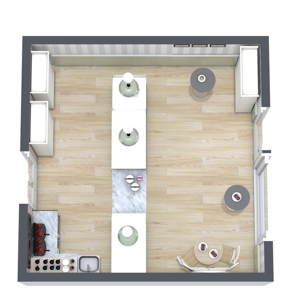 Grundriss für ein Café