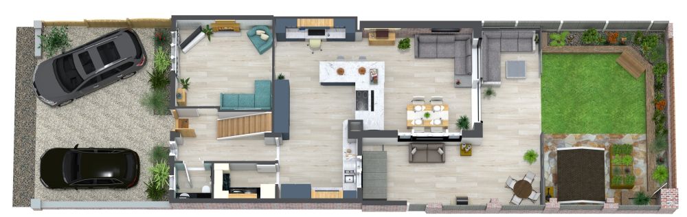 Hausplan unter 100 Quadratmetern