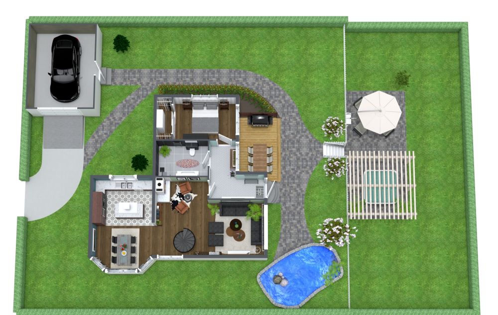 Wohnlandschaftsgestaltung