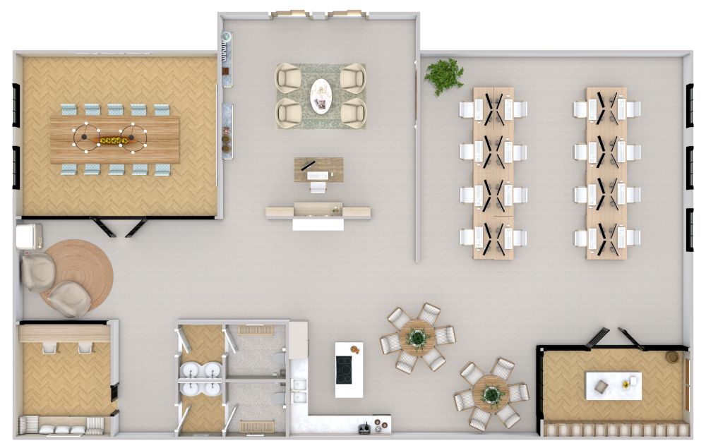 Bürogebäude Layout