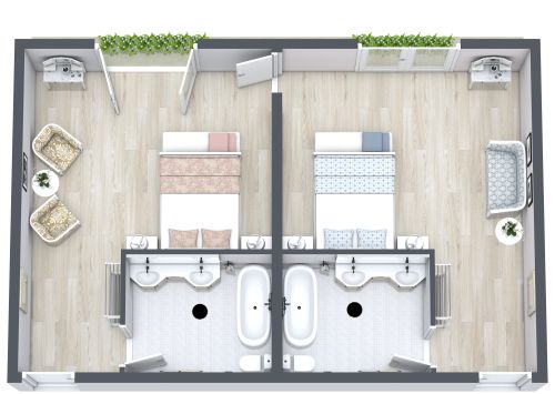 Angrenzende Pariser Hotelzimmer