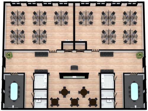 Modernes Bürolayout