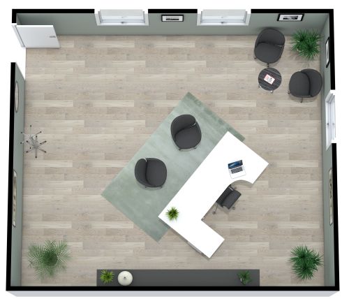 Büro mit Besucherstühle