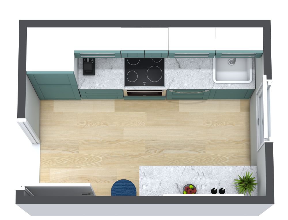 Layout für eine kleine Küche