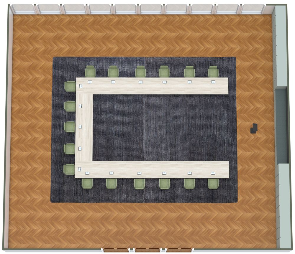 Grundriss-Idee für einen Konferenzraum