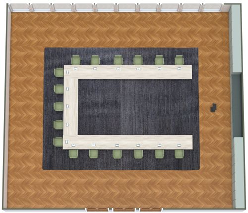 Grundriss-Idee für einen Konferenzraum