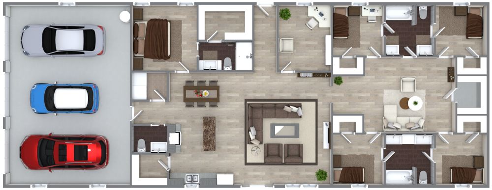 One Story 5 Bedroom Barndominium