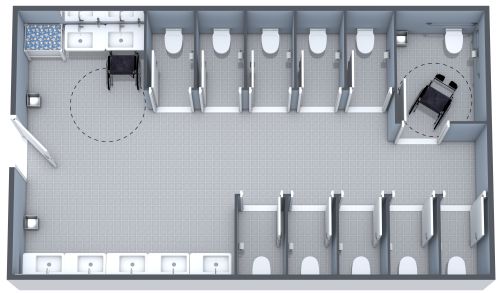 ADA Bathroom Layout For Women