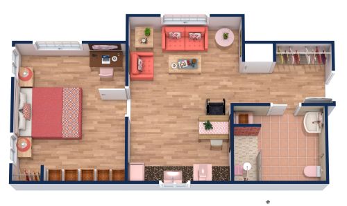 Floor Plan with Accessible Bathroom