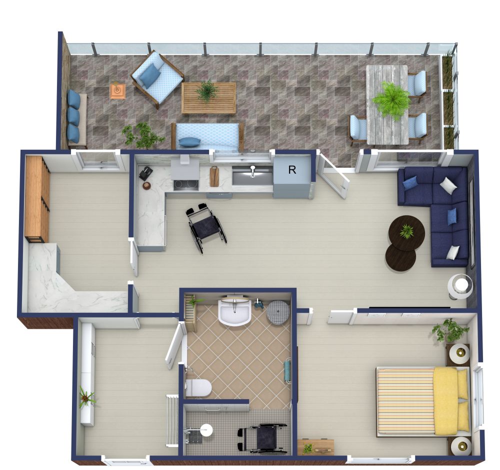 Floor Plan with ADA Shower