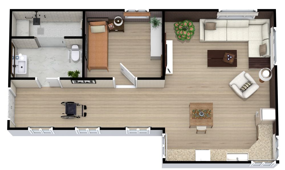 Floor Plan with ADA Compliant Bathroom