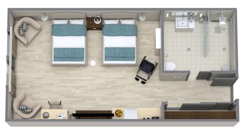 ADA Hotel Room Floor Plan