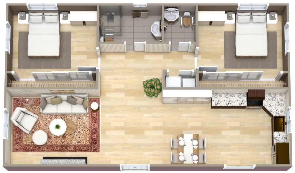 Senior Living House Plan Open Floor