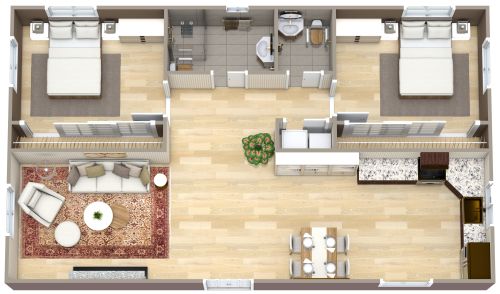 Senior Living House Plan Open Floor
