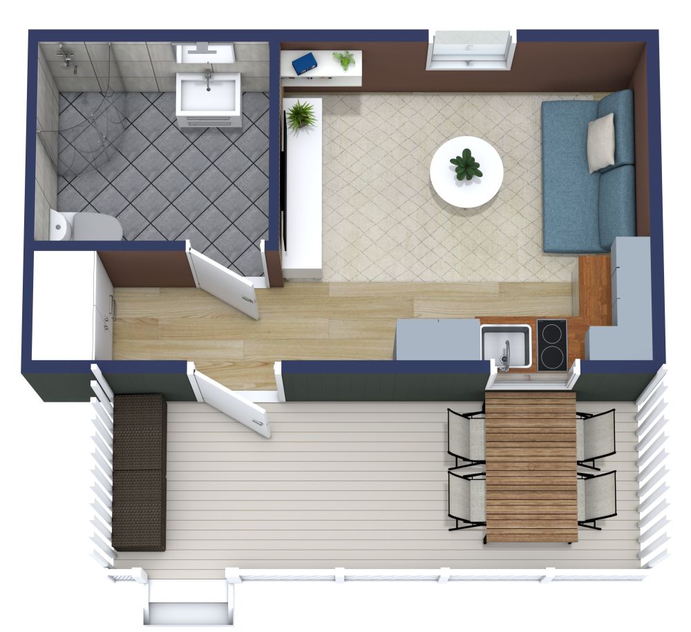 200 sq ft Tiny House Plan