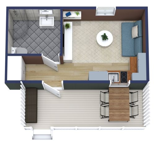 200 sq ft Tiny House Plan