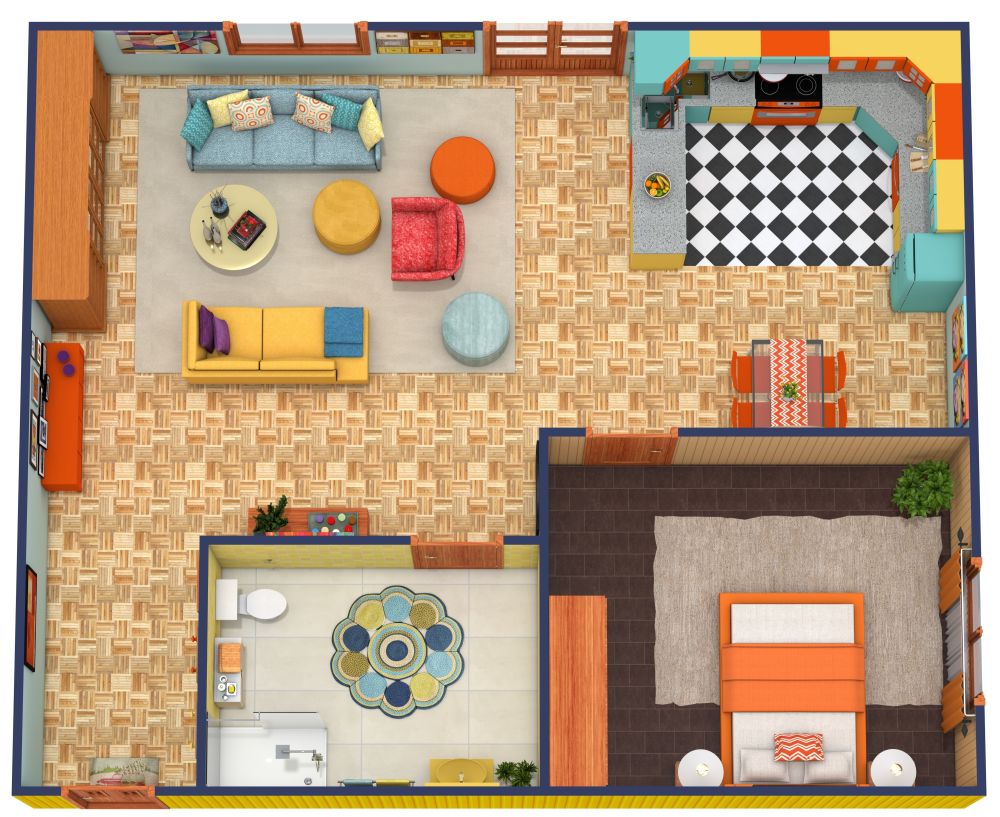 Retro Retirement Home Floor Plan