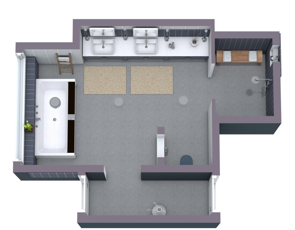 Jack and Jill Bathroom Floor Plan Idea