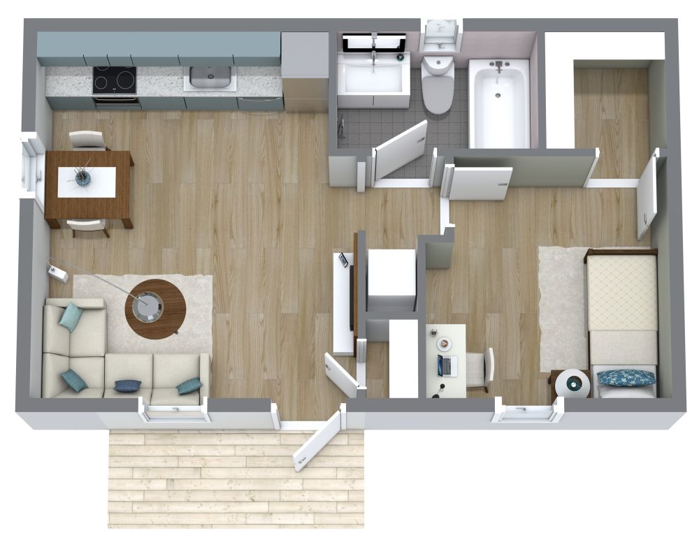 400 sq ft Floor Plan