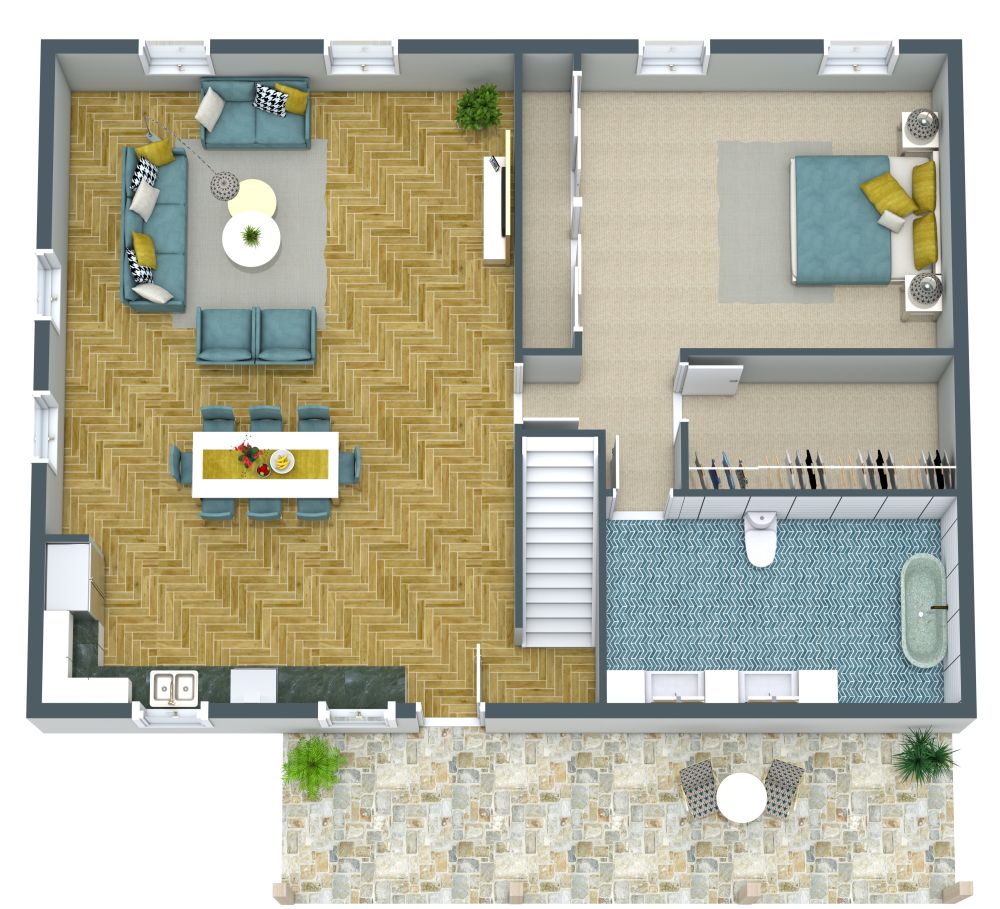 30x40 House Plan with Loft