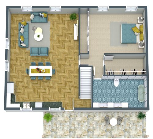 30x40 House Plan with Loft