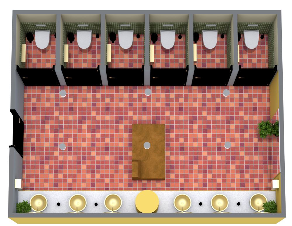Public Restroom Floor Plan