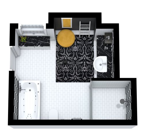 Luxury Modern Primary Bathroom Floor Plan
