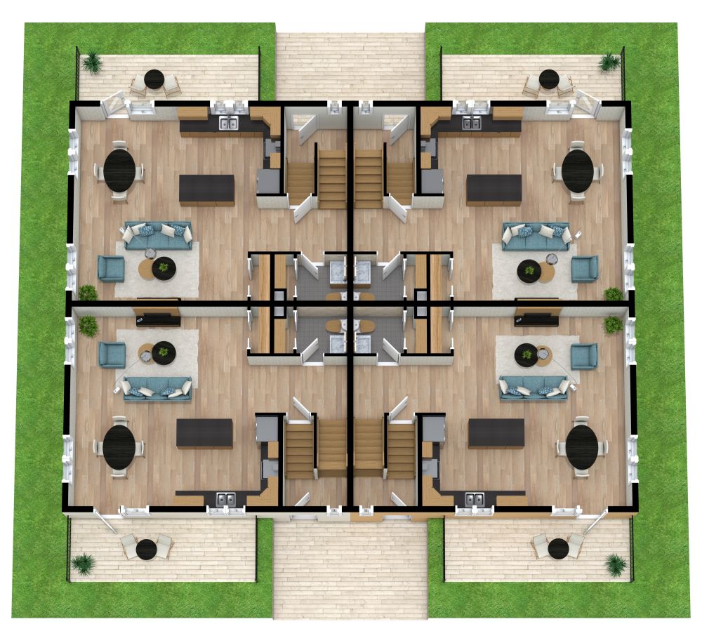 Multi-Family Home Floor Plan, Ground Floor