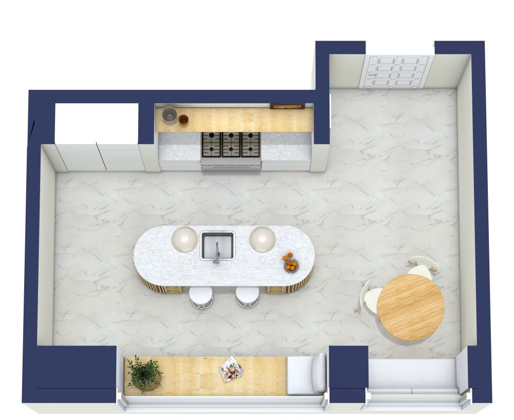 Circular Island Kitchen