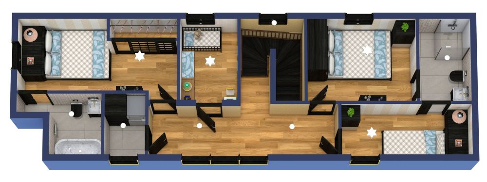 Camelback Shotgun House Plan