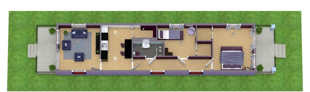 New Orleans Shotgun House Floor Plan
