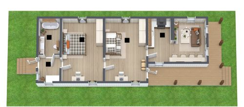 Original Shotgun House Floor Plan