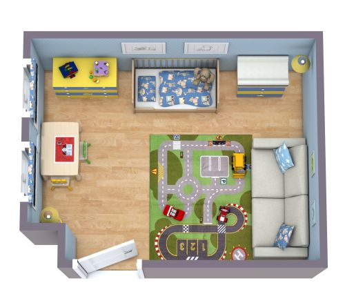 Layout für ein Kinderzimmer