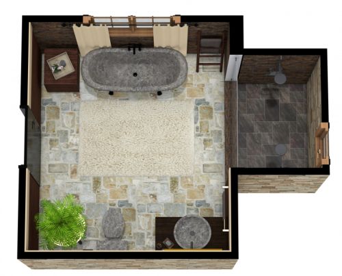 Rustic Bathroom Layout