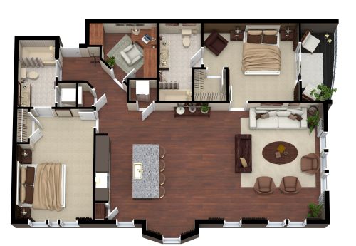 Condo Floor Plan 2 Bedroom
