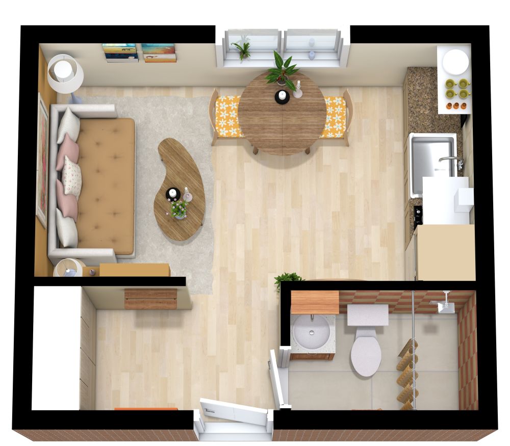 18 sqm Condo Floor Plan