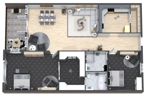 1500 sq ft Condo Floor Plan