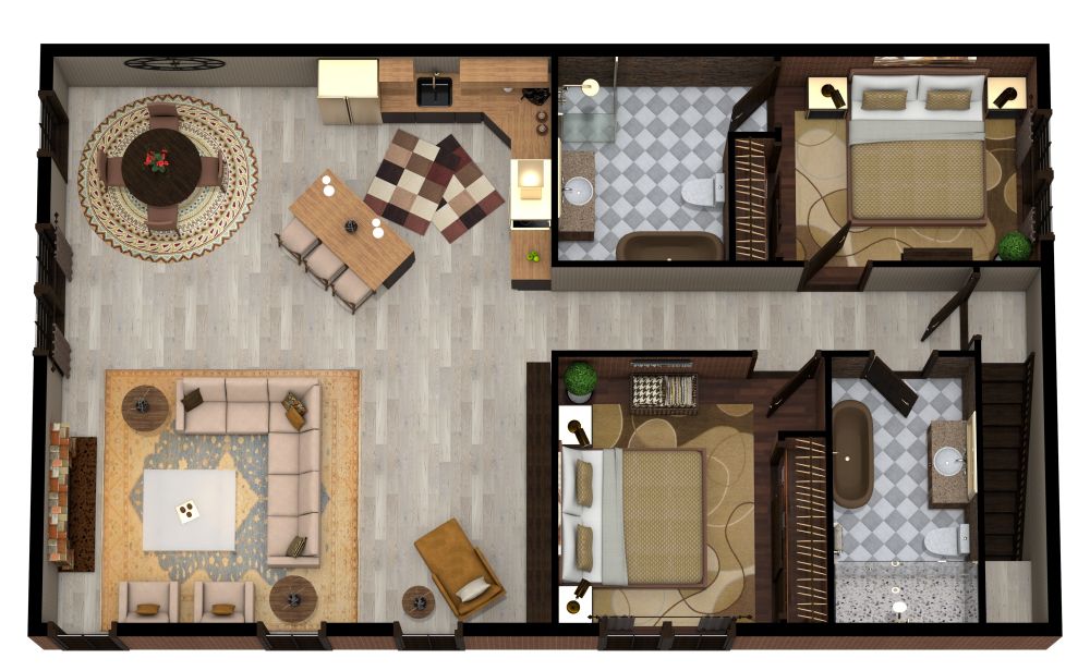 Condo Floor Plan with Garage​