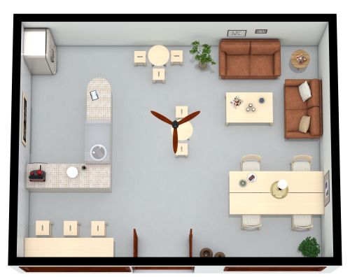 Aesthetic Cozy Cafe Floor Plan