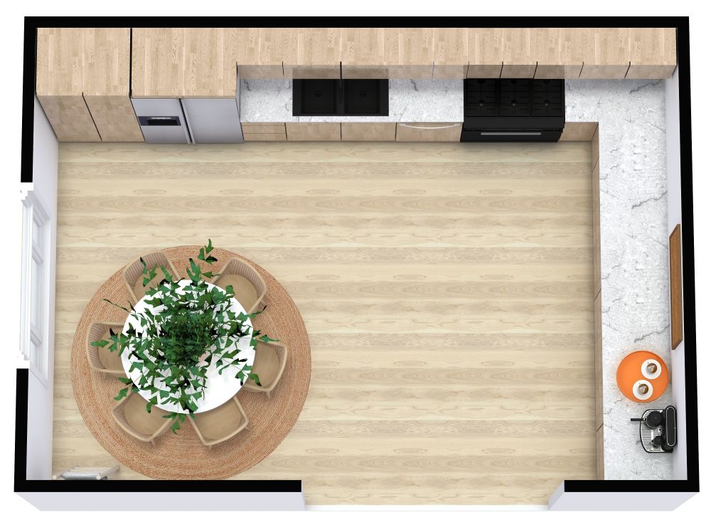 L-Shaped Kitchen Floor Plan