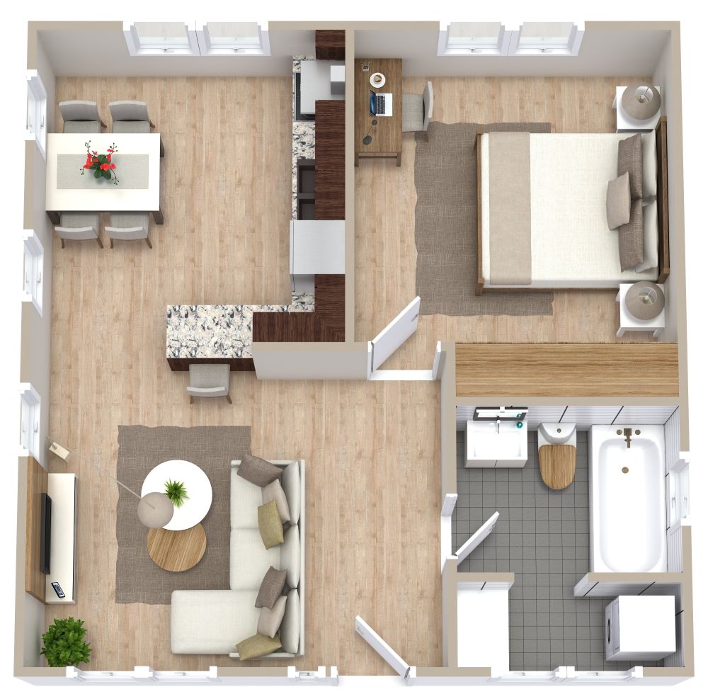  Small House Floor Plan With Bath
