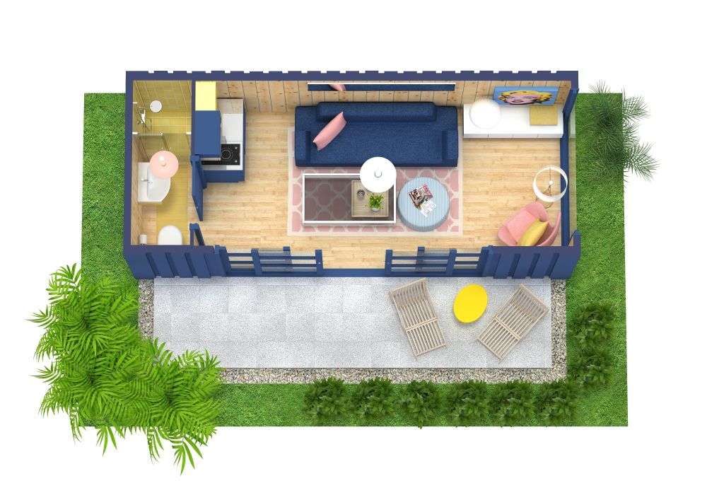 Mid-Century Tiny House Plan