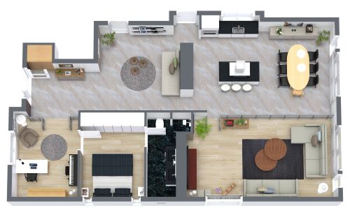 Geräumiges Haus mit 1 Schlafzimmer und Büro