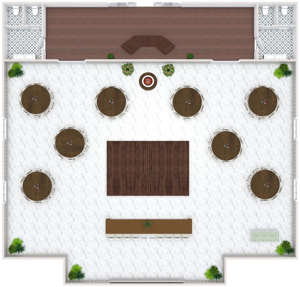 Tischordnung für eine Hochzeitslocation