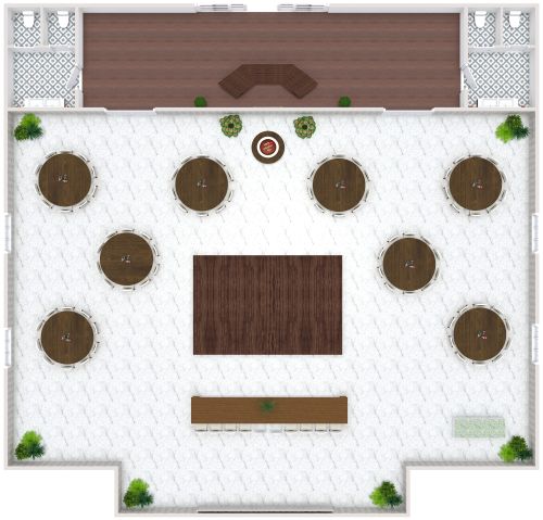 Tischordnung für eine Hochzeitslocation