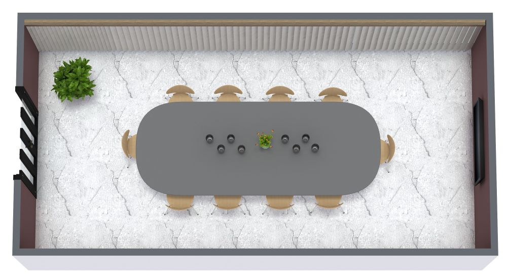 Grundriss für einen Konferenzraum mit Sitzungssaalstil