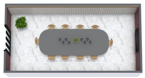 Grundriss für einen Konferenzraum mit Sitzungssaalstil