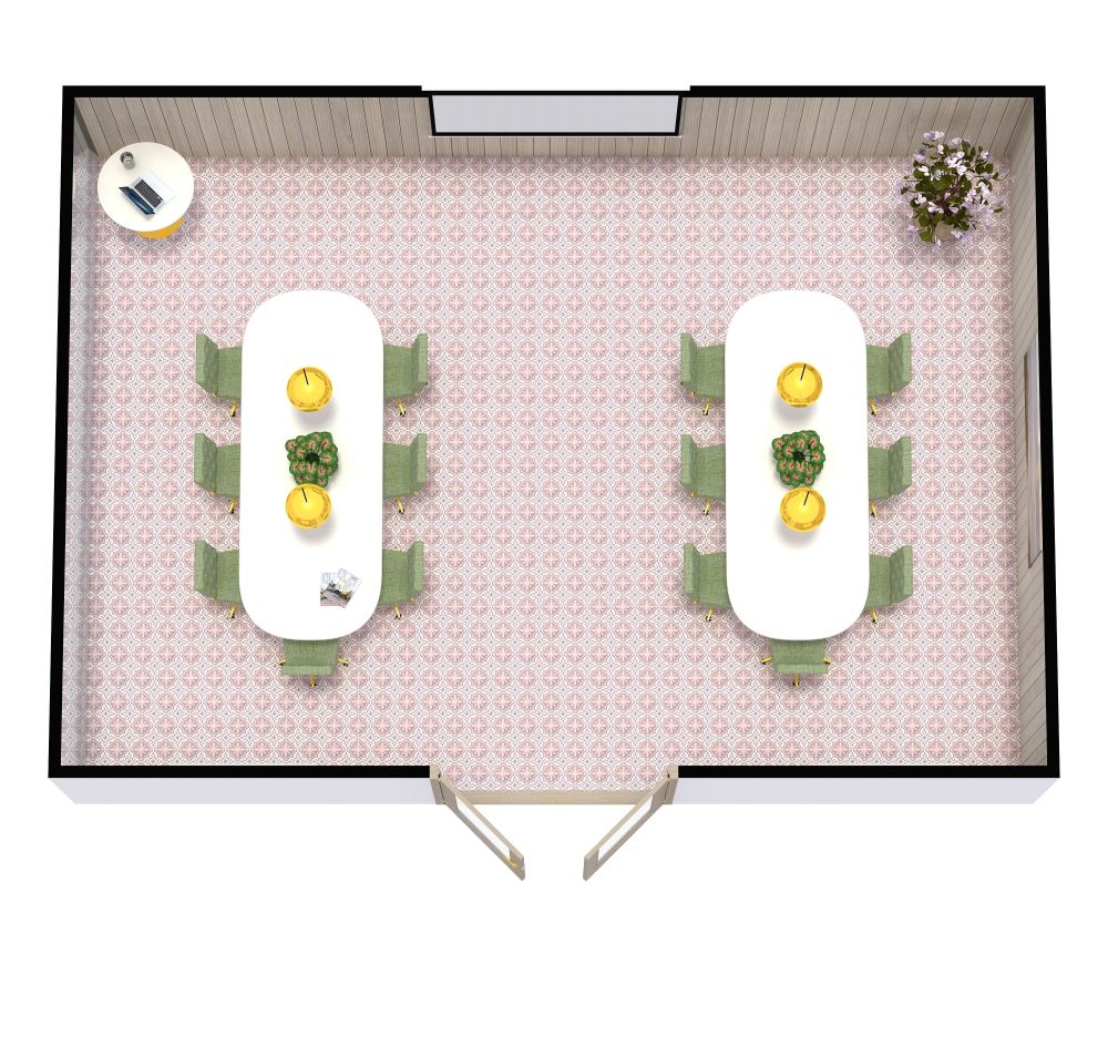 Konferenzraumplan für ein kreatives Marketing Team